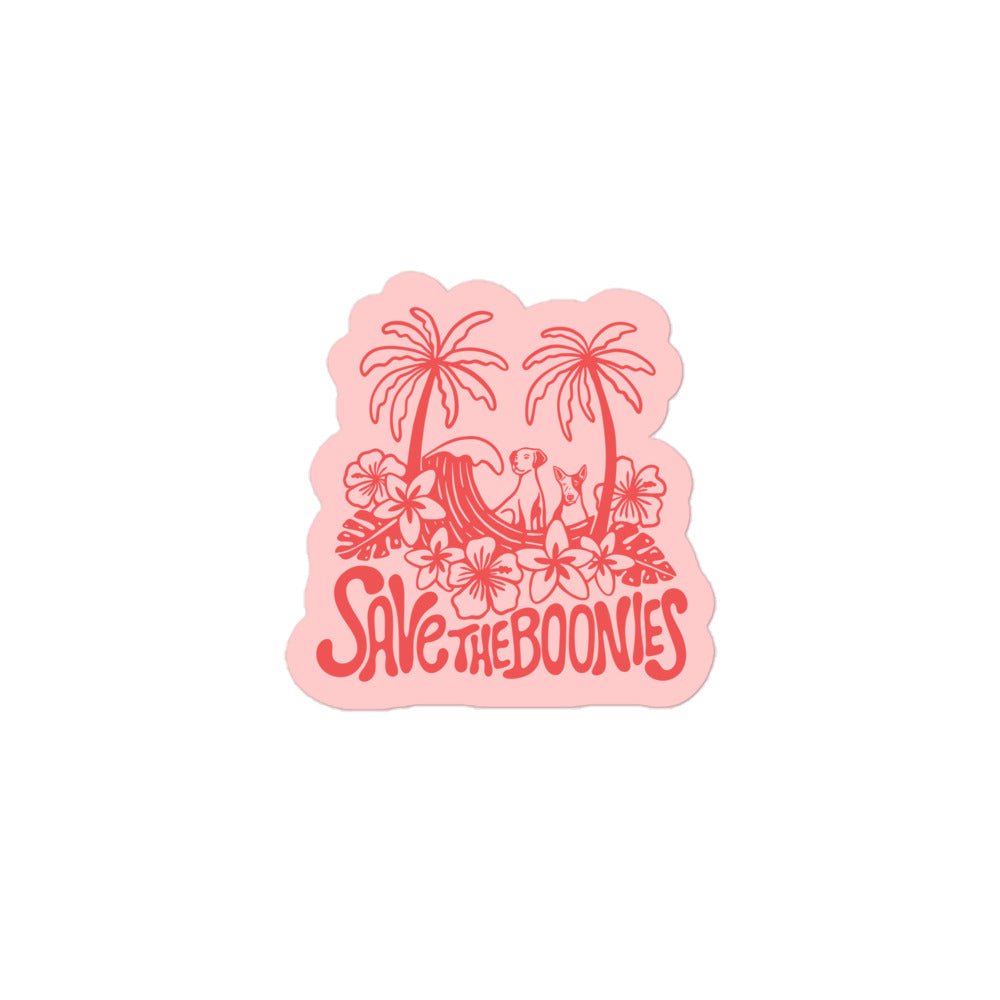 Pink Island Pups Sticker